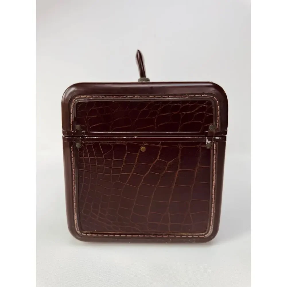 Vintage Samsonite Faux Alligator Train Case Vanity Luggage Shwayder Bros